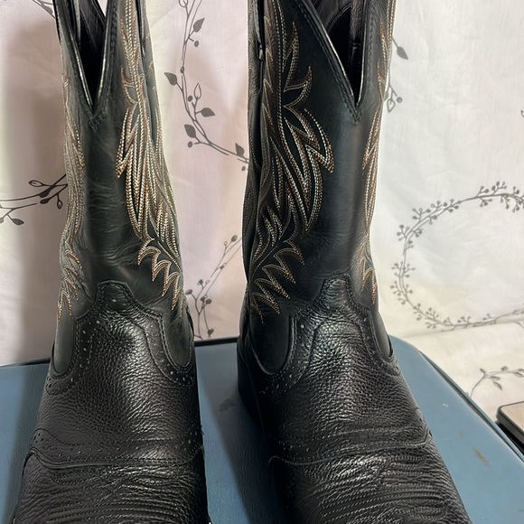 Men’s Black Ariat Square Toe Boots - size 12ee - Picture 7 of 9